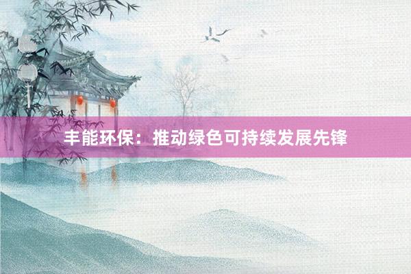 丰能环保：推动绿色可持续发展先锋